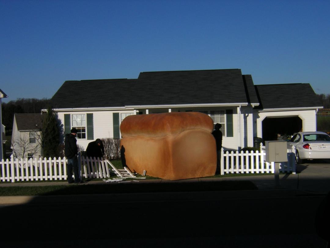 Giant Loaf of bread for Maryland Lottery Commercial.
Custom Prop.  Hand carved and painted